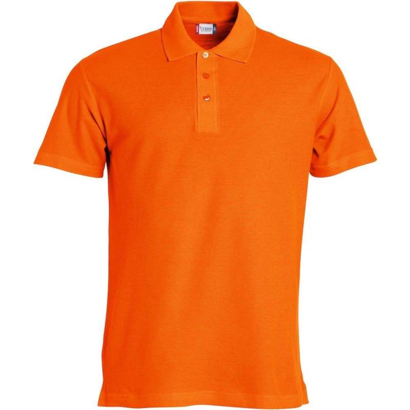 Basic Poloshirt Herren Orange L von Clique