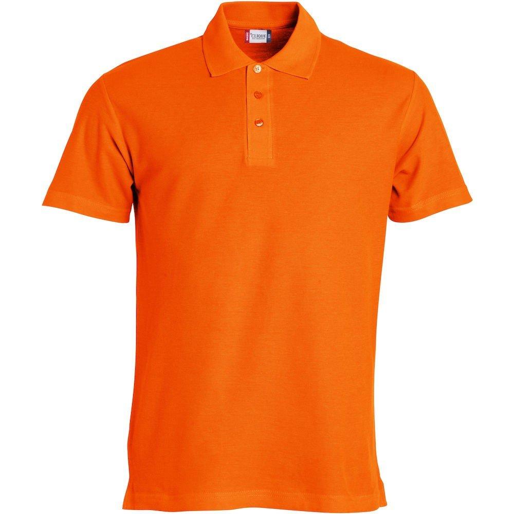 Basic Poloshirt Herren Orange M von Clique