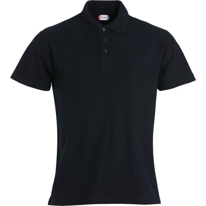 Basic Poloshirt Herren Schwarz XXL von Clique