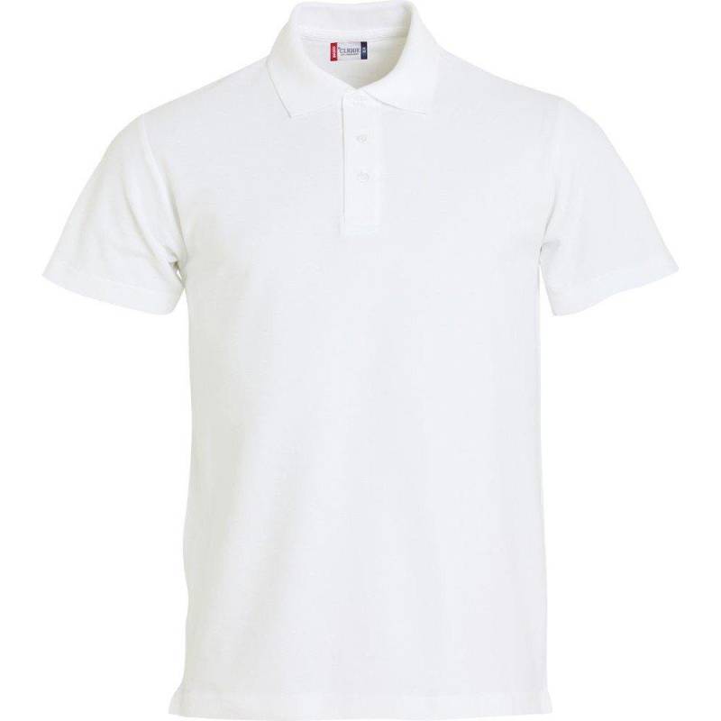 Basic Poloshirt Herren Weiss XXL von Clique