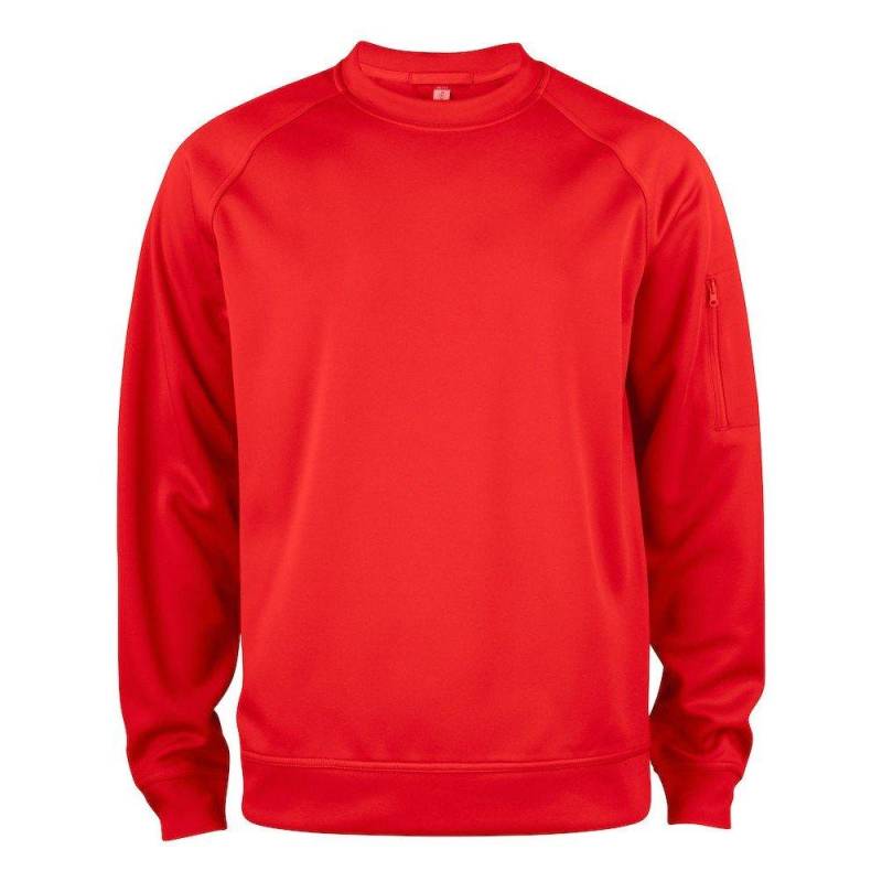 Basic Sweatshirt Rundhalsausschnitt Aktiv Damen Rot Bunt XXL von Clique