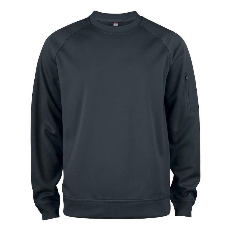 Basic Sweatshirt Rundhalsausschnitt Aktiv Damen Schwarz L von Clique