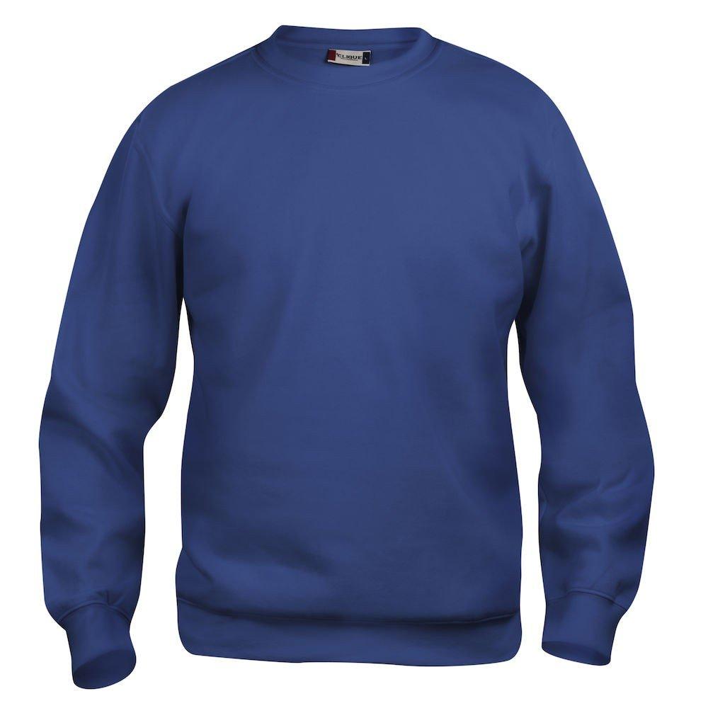Basic Sweatshirt Rundhalsausschnitt Damen Blau S von Clique