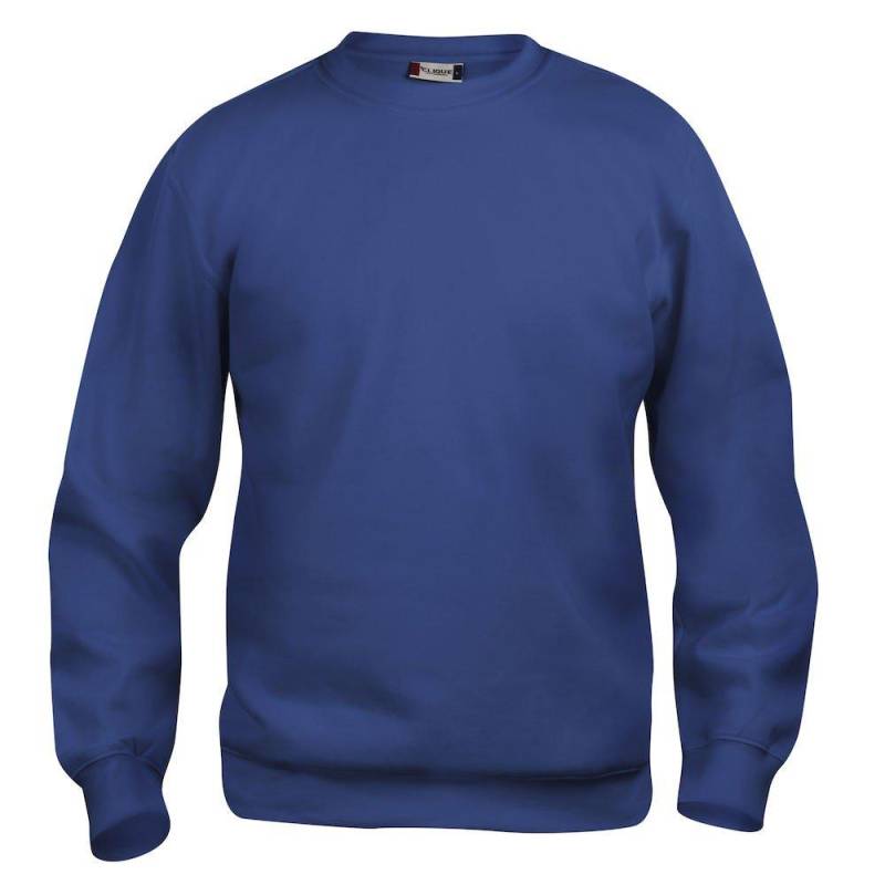 Basic Sweatshirt Rundhalsausschnitt Damen Blau S von Clique