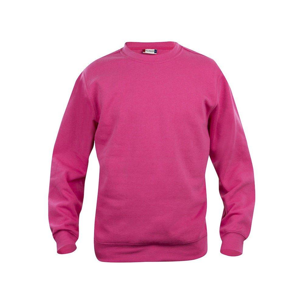 Basic Sweatshirt Rundhalsausschnitt Damen Dunkelrosa 3XL von Clique