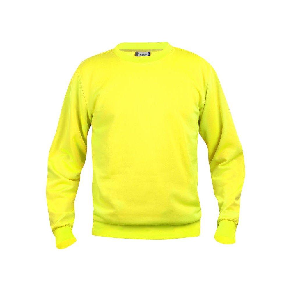 Basic Sweatshirt Rundhalsausschnitt Damen Gelb Bunt XS von Clique