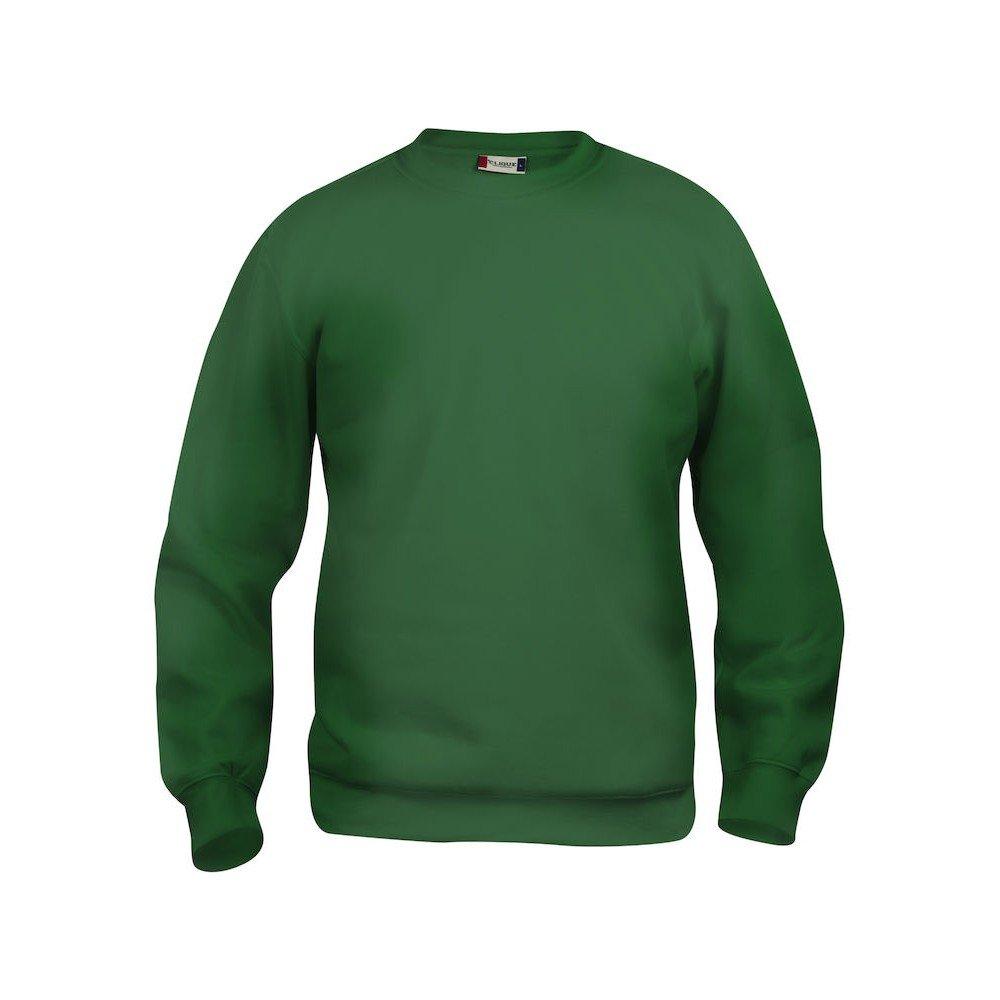 Basic Sweatshirt Rundhalsausschnitt Damen Grün M von Clique