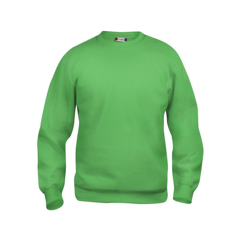 Basic Sweatshirt Rundhalsausschnitt Damen Grün XS von Clique