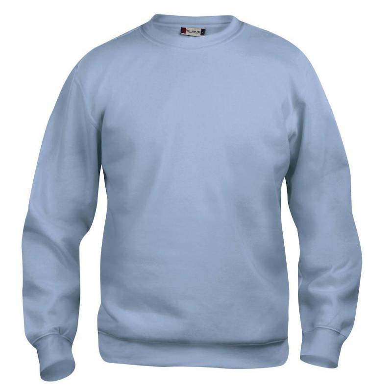 Basic Sweatshirt Rundhalsausschnitt Damen Hellblau L von Clique