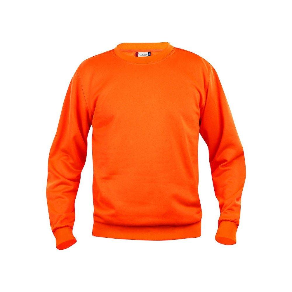 Basic Sweatshirt Rundhalsausschnitt Damen Orange M von Clique