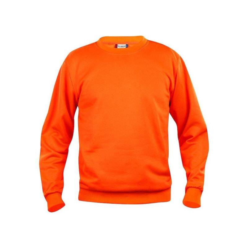 Basic Sweatshirt Rundhalsausschnitt Damen Orange S von Clique