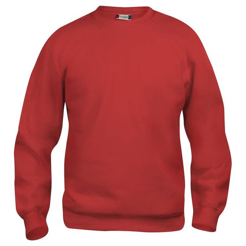 Basic Sweatshirt Rundhalsausschnitt Damen Rot Bunt L von Clique