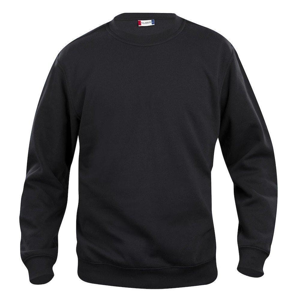 Clique - Basic Sweatshirt Rundhalsausschnitt, 158/164, Schwarz von Clique