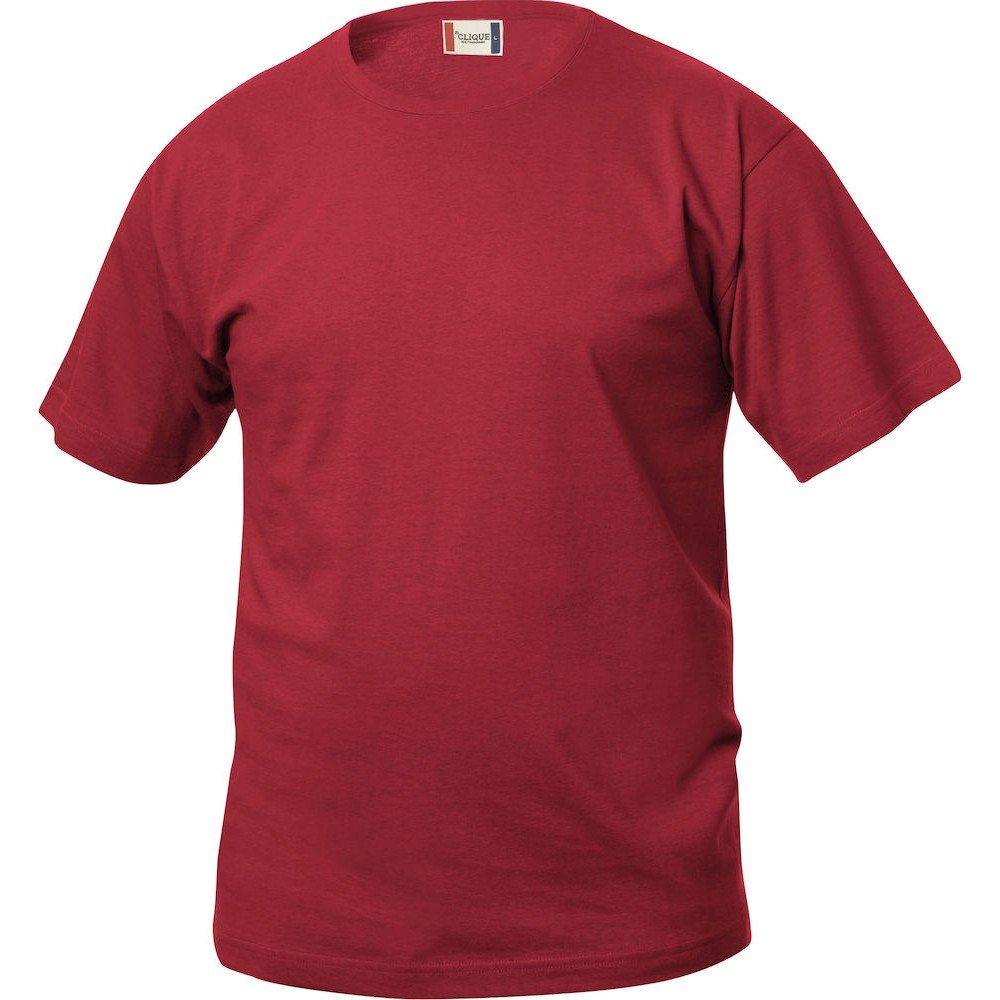 Clique - Basic TShirt, 116-122, Rot Bunt von Clique