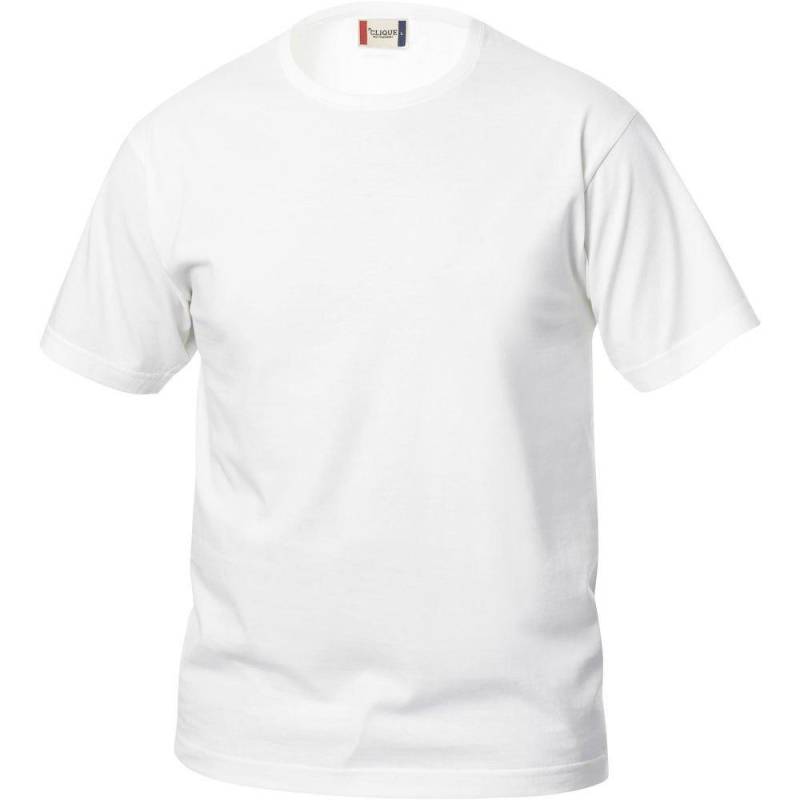 Basic Tshirt Jungen Weiss 122/128 von Clique