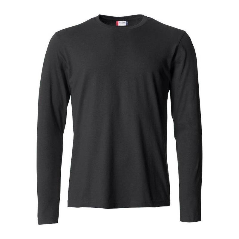 Basic Tshirt Langärmlig Herren Schwarz XL von Clique