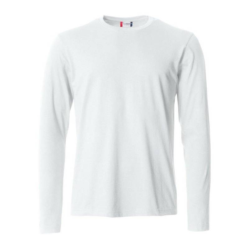 Basic Tshirt Langärmlig Herren Weiss M von Clique