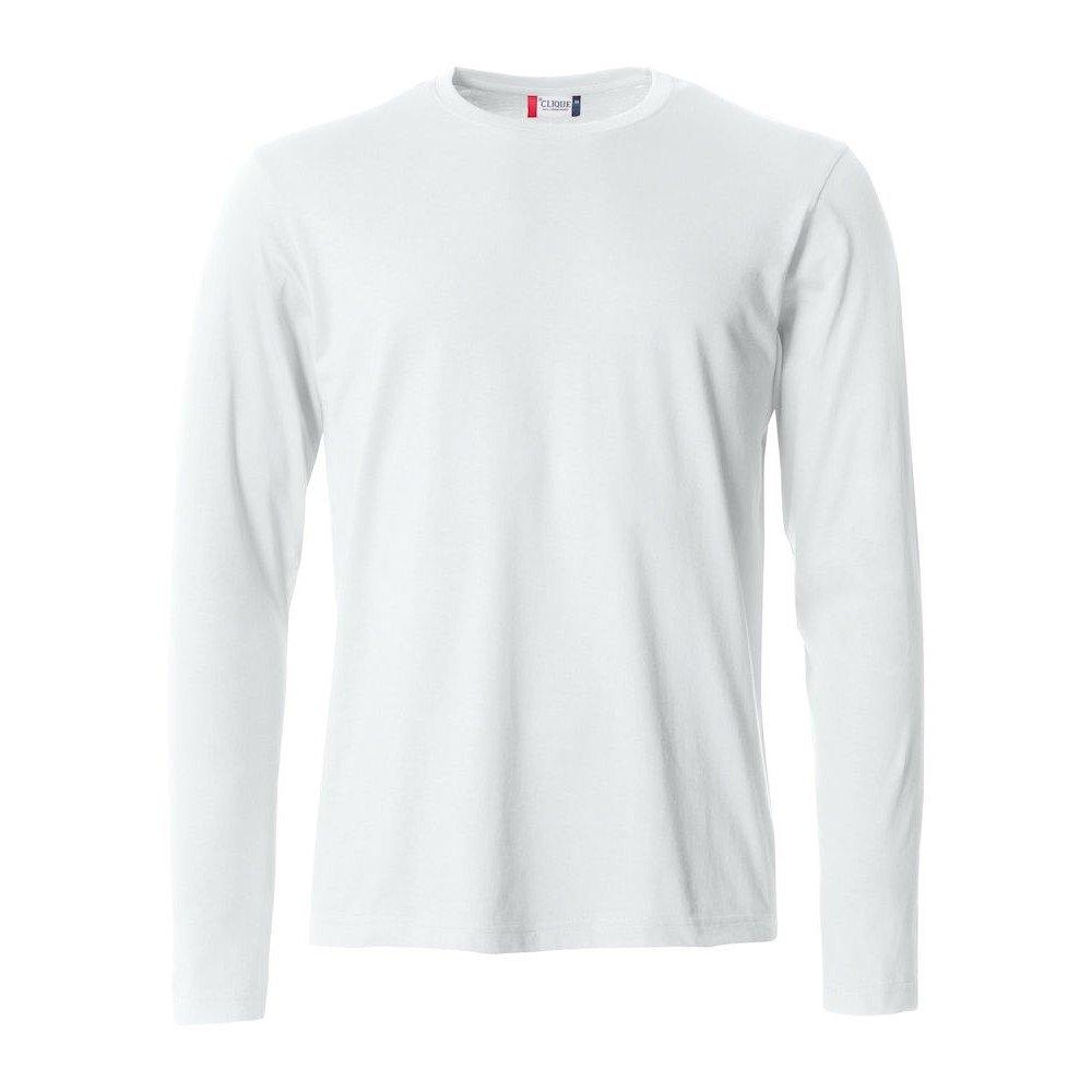 Basic Tshirt Langärmlig Herren Weiss XL von Clique