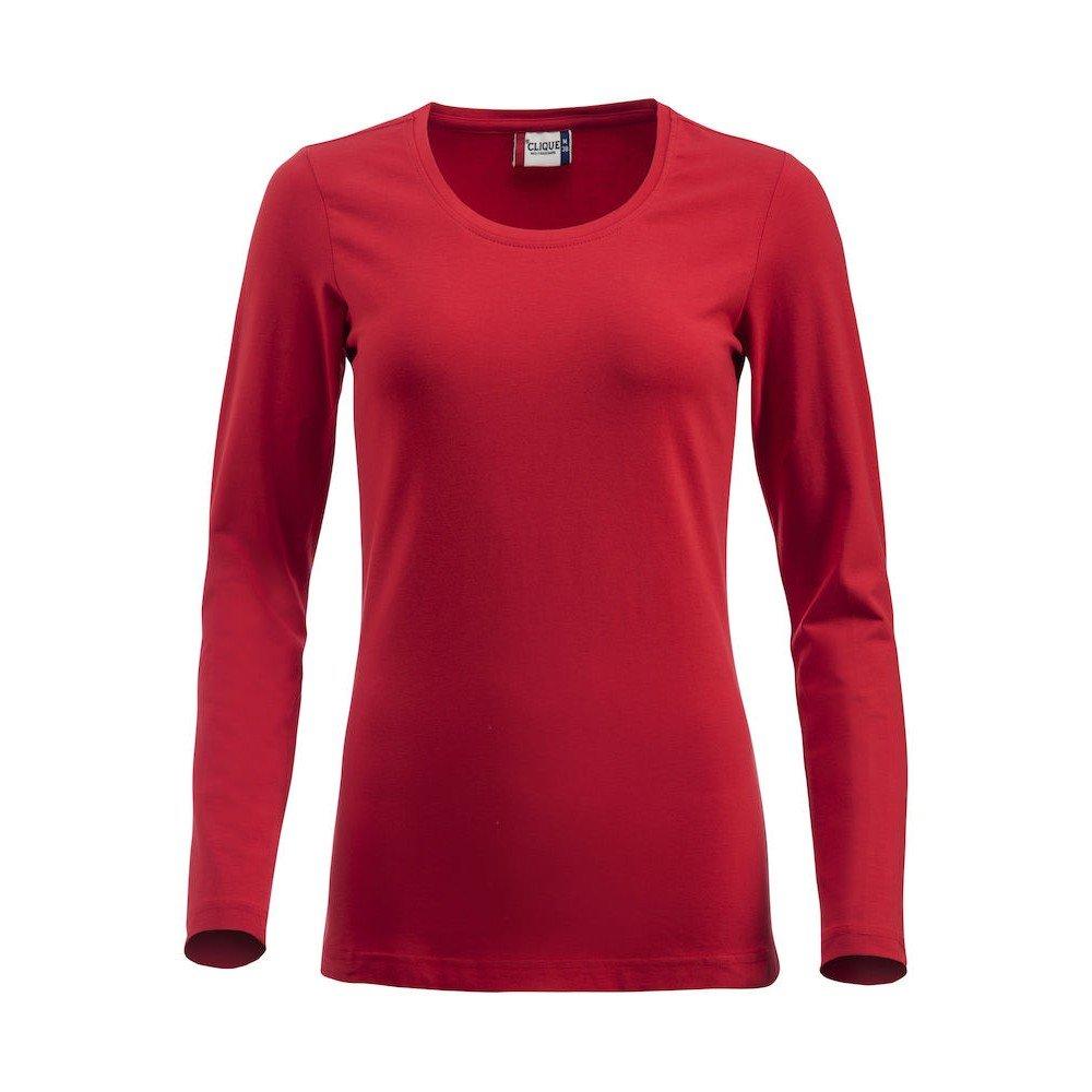 Clique - Carolina TShirt Langärmlig, für Damen, Rot Bunt, Größe S von Clique