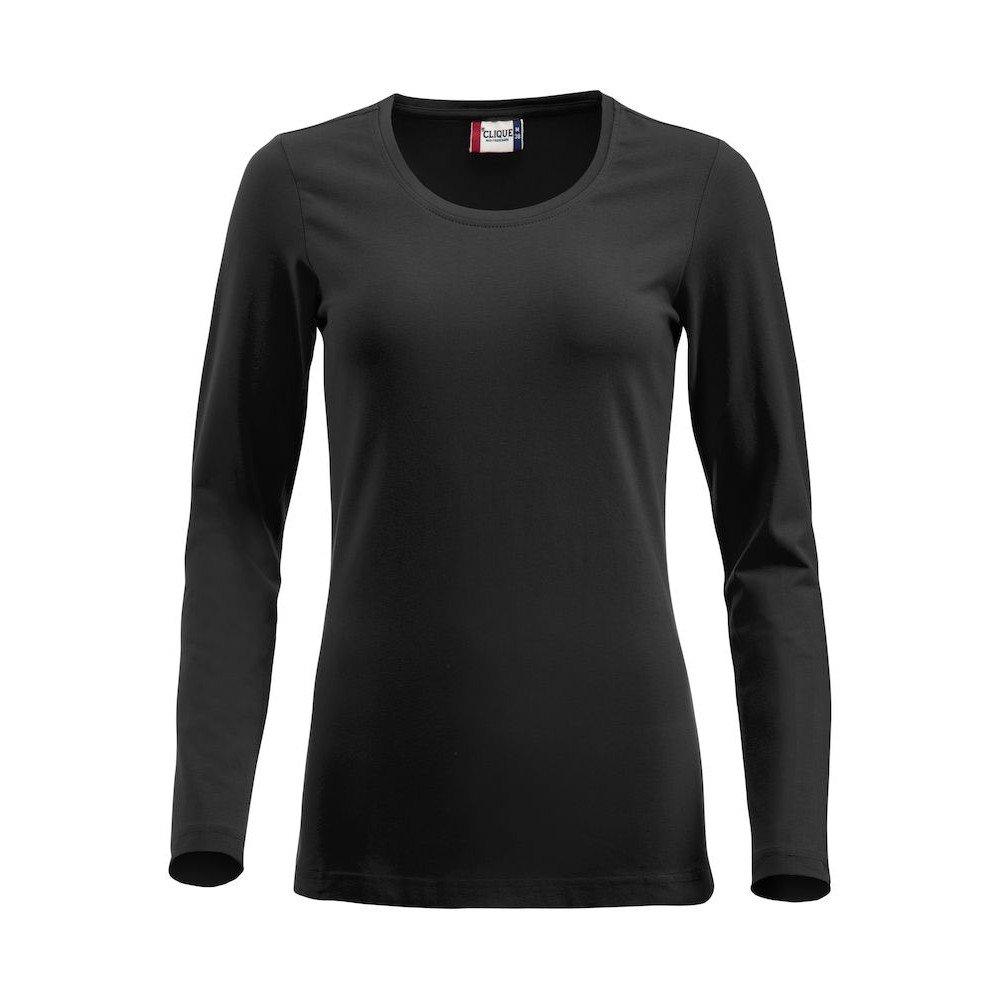 Clique - Carolina TShirt Langärmlig, für Damen, Schwarz, Größe M von Clique