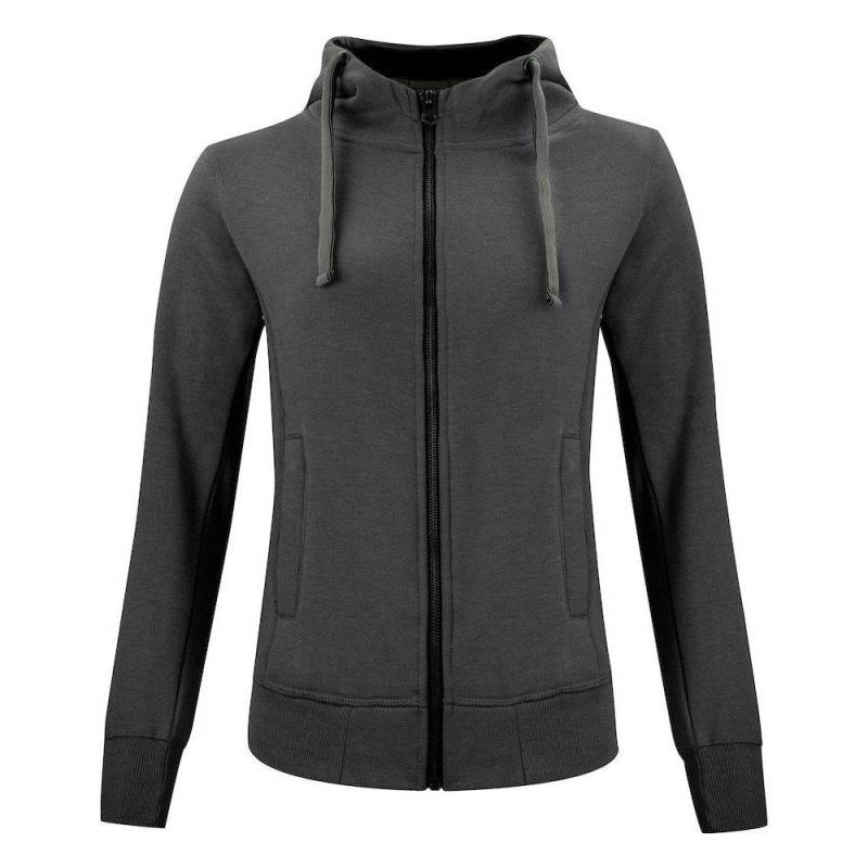 Classic Hoodie Mit Durchgehendem Reißverschluss Damen Anthrazit XL von Clique