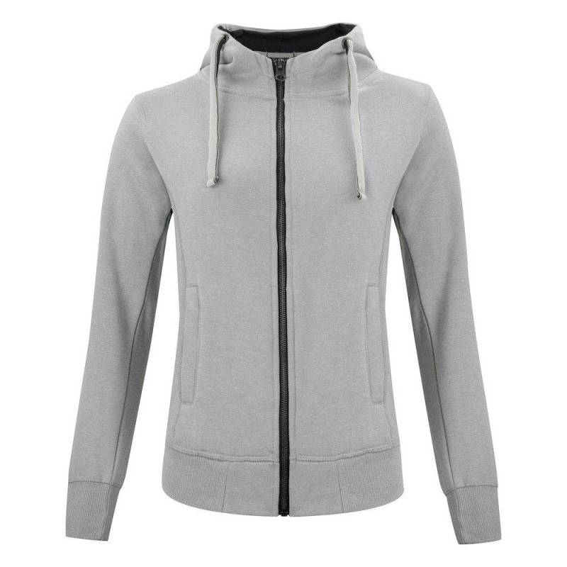 Classic Hoodie Mit Durchgehendem Reißverschluss Damen Grau L von Clique