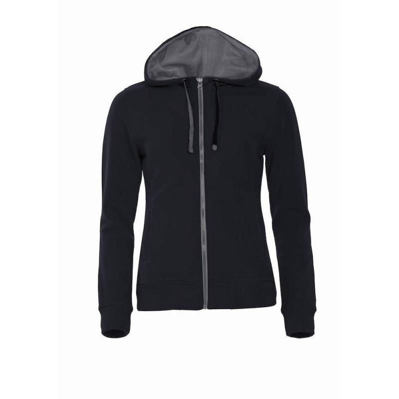 Classic Hoodie Mit Durchgehendem Reißverschluss Damen Schwarz XS von Clique