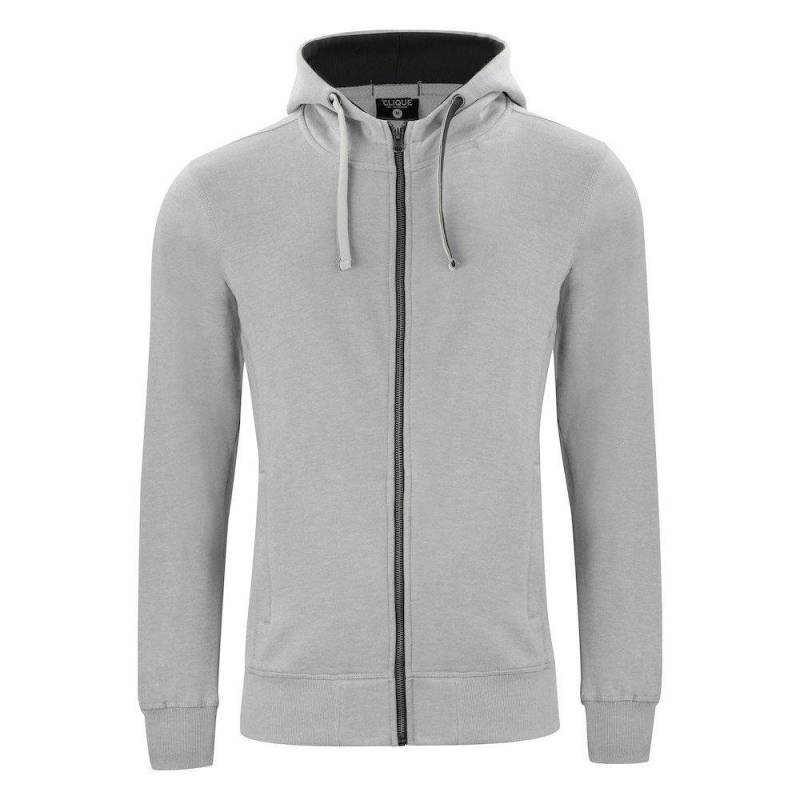 Classic Hoodie Mit Durchgehendem Reißverschluss Herren Grau XL von Clique