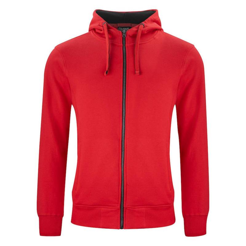 Classic Hoodie Mit Durchgehendem Reißverschluss Herren Rot Bunt XXL von Clique