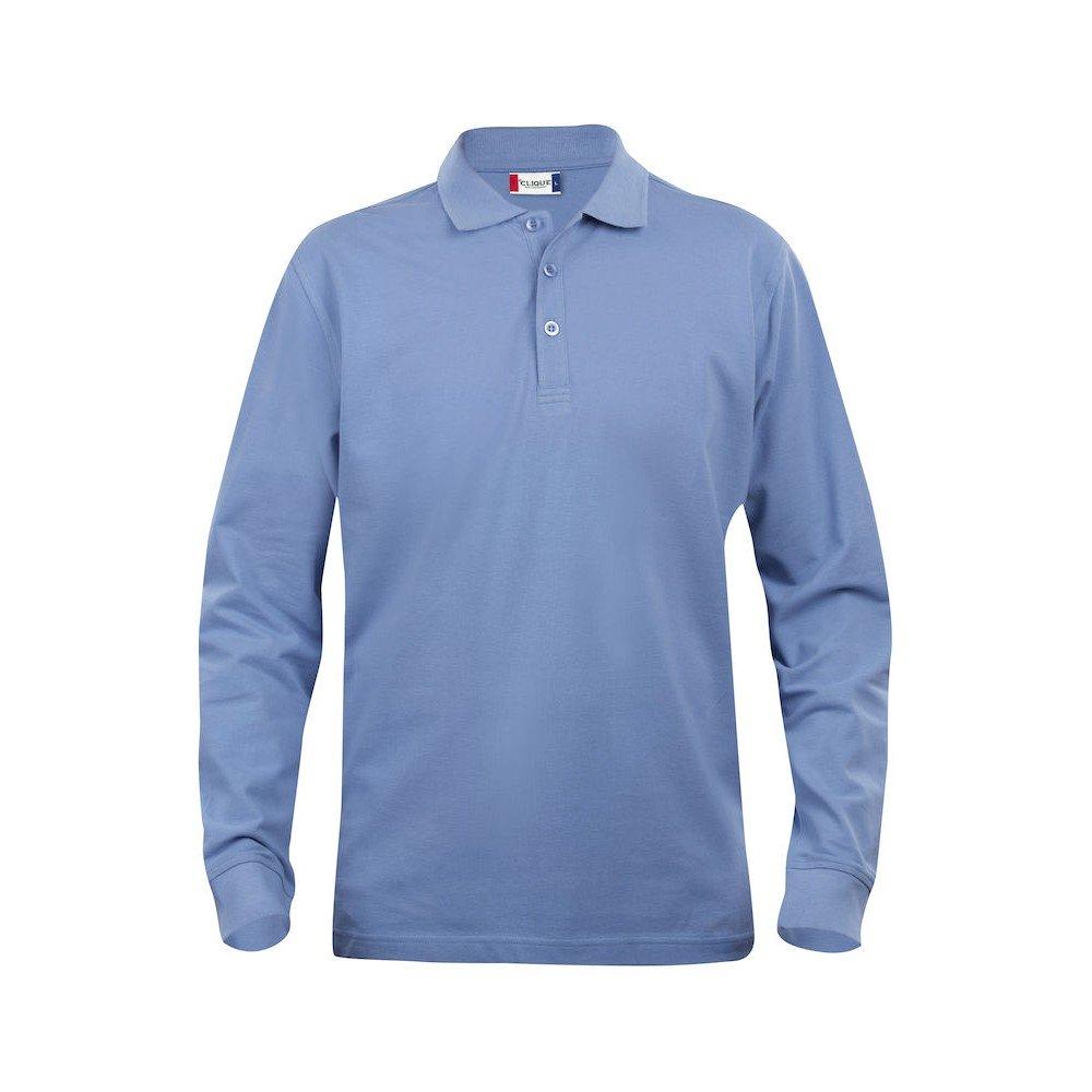 Clique - Classic Lincoln Poloshirt Langärmlig, für Herren, Hellblau, Größe S von Clique