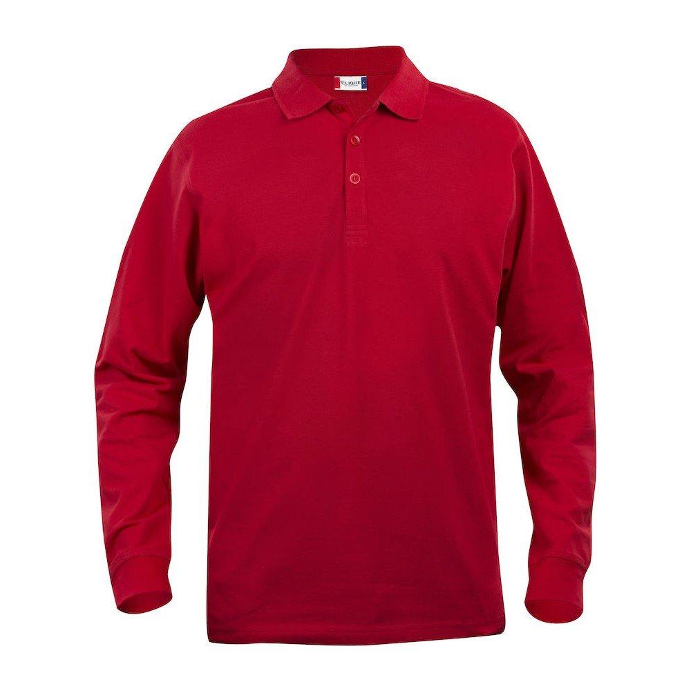 Clique - Classic Lincoln Poloshirt Langärmlig, für Herren, Rot Bunt, Größe XL von Clique