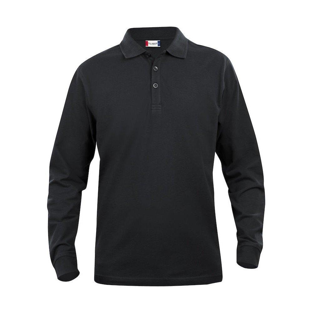 Clique - Classic Lincoln Poloshirt Langärmlig, für Herren, Schwarz, Größe 3XL von Clique