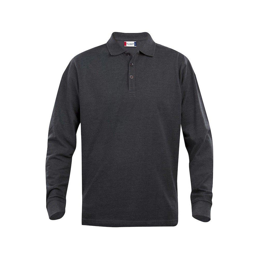 Classic Lincoln Poloshirt Langärmlig Herren Schwarz S von Clique