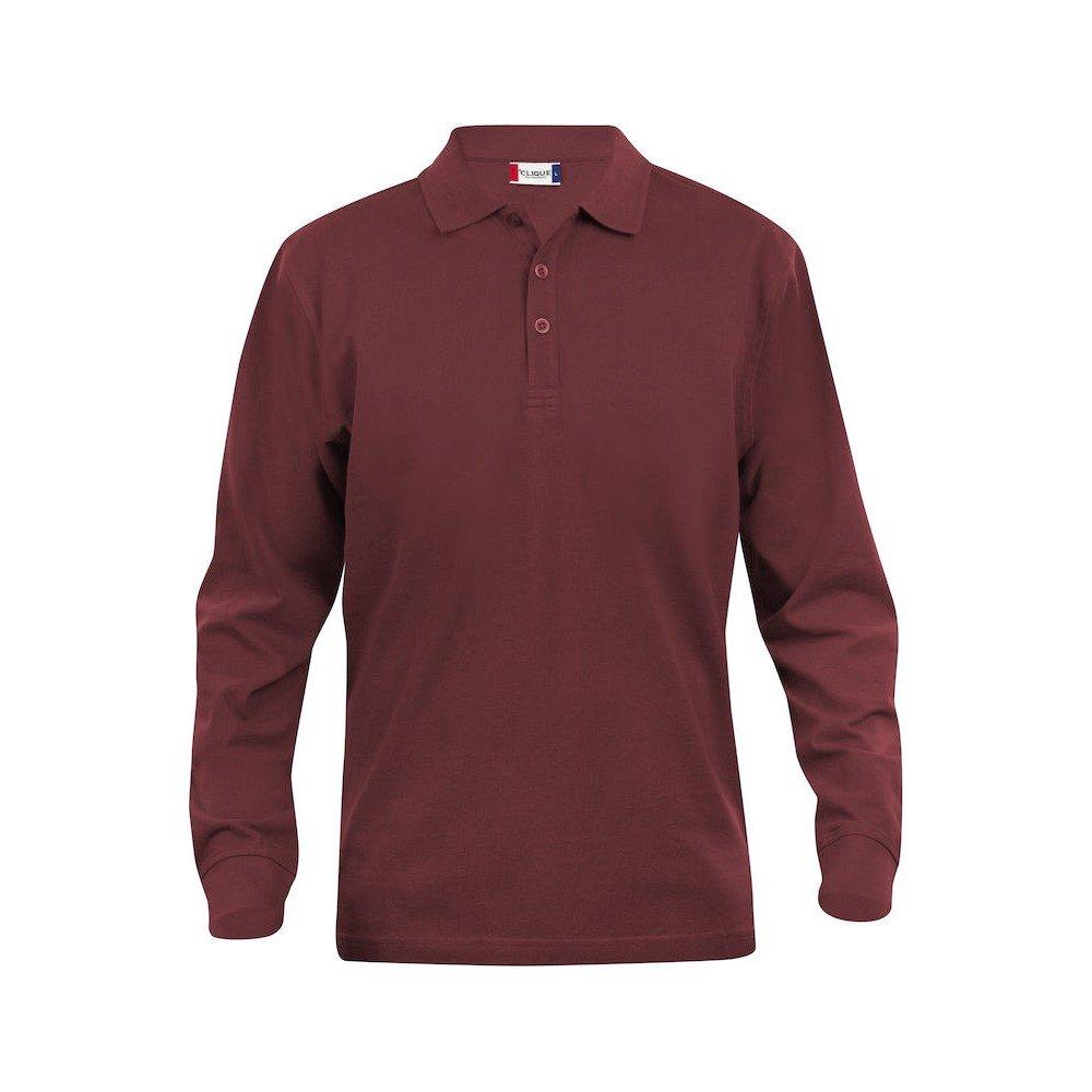 Clique - Classic Lincoln Poloshirt Langärmlig, für Herren, Weinrot, Größe M von Clique