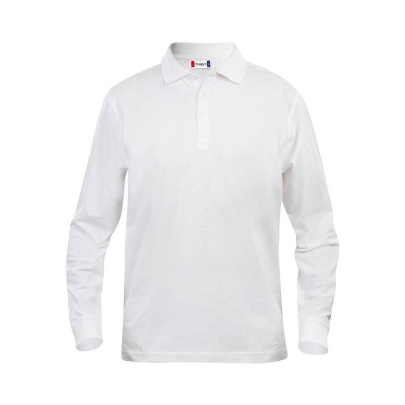 Classic Lincoln Poloshirt Langärmlig Herren Weiss L von Clique