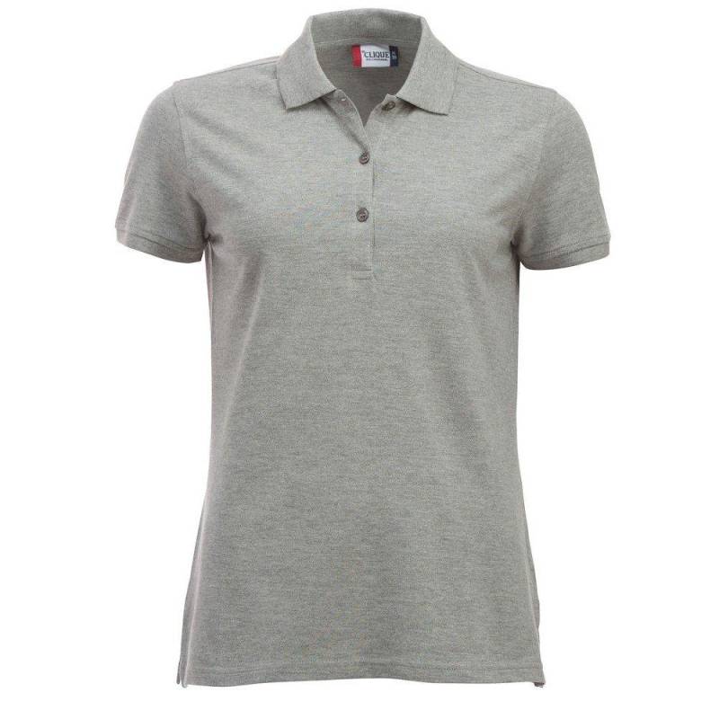 Classic Marion Poloshirt Damen Grau S von Clique