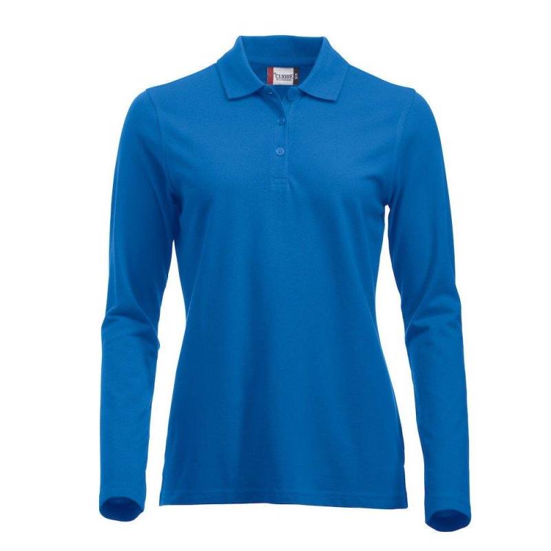 Classic Marion Poloshirt Langärmlig Damen Königsblau L von Clique