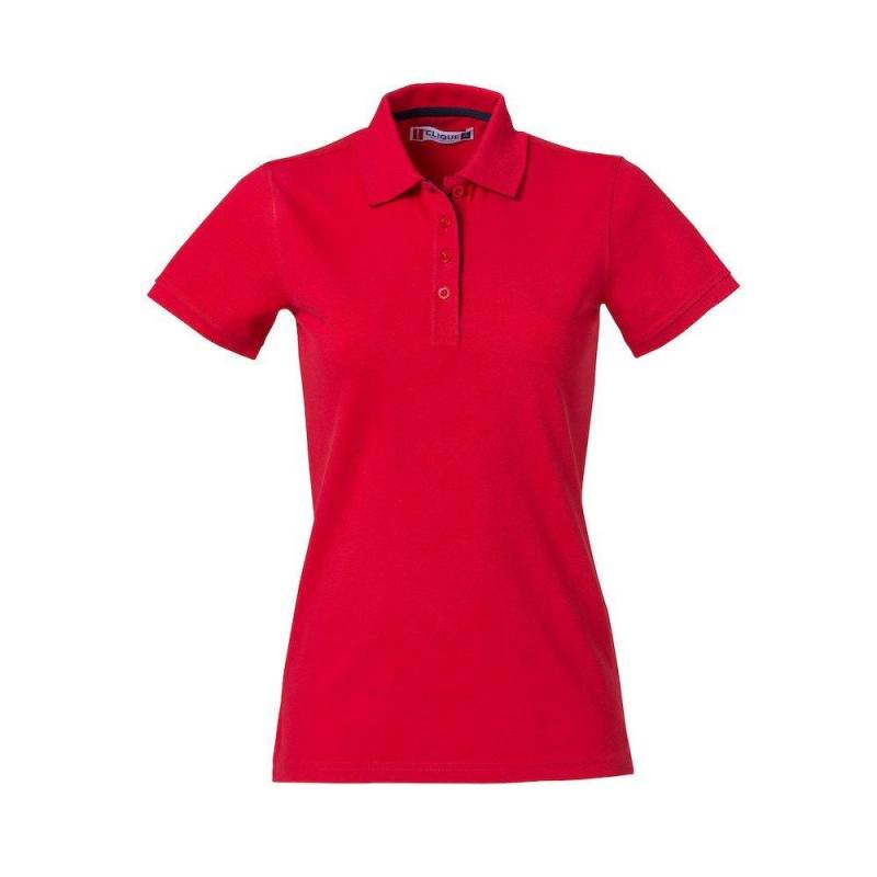 Clique - Heavy Premium Poloshirt, für Damen, Rot Bunt, Größe S von Clique