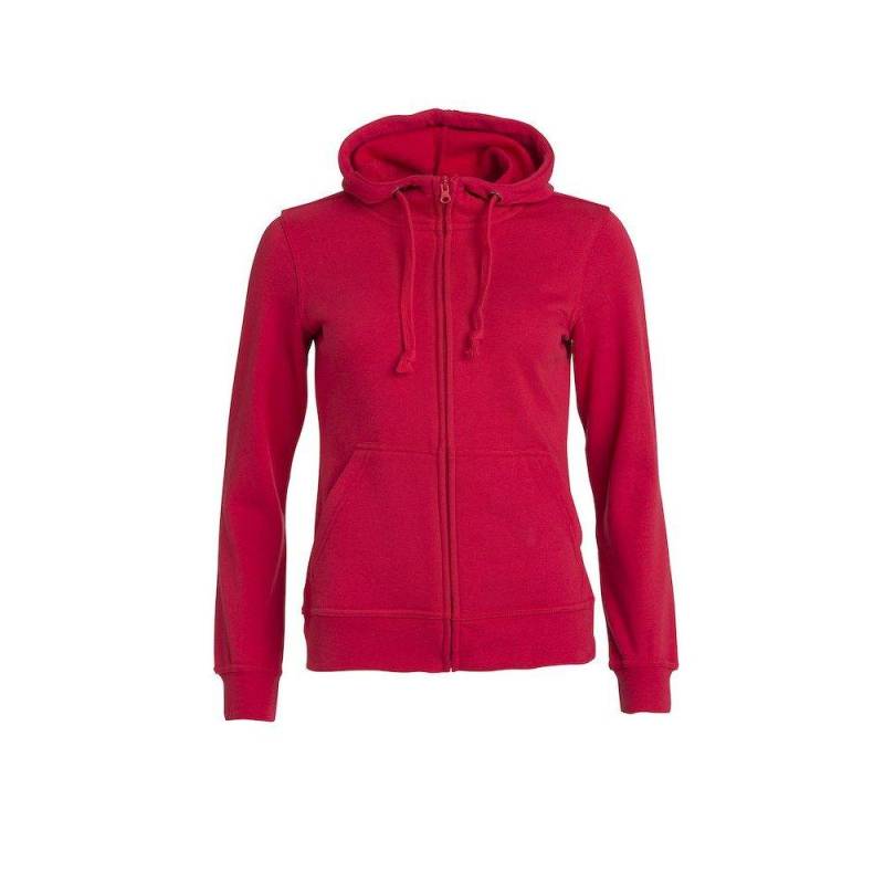 Hoodie Mit Durchgehendem Reißverschluss Damen Rot Bunt S von Clique