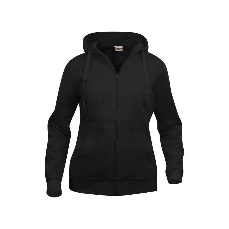 Hoodie Mit Durchgehendem Reißverschluss Damen Schwarz L von Clique