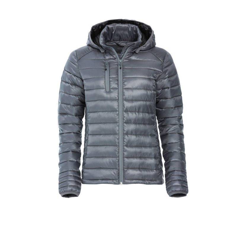 Clique - Hudson Steppjacke, für Damen, Grau, Größe M von Clique