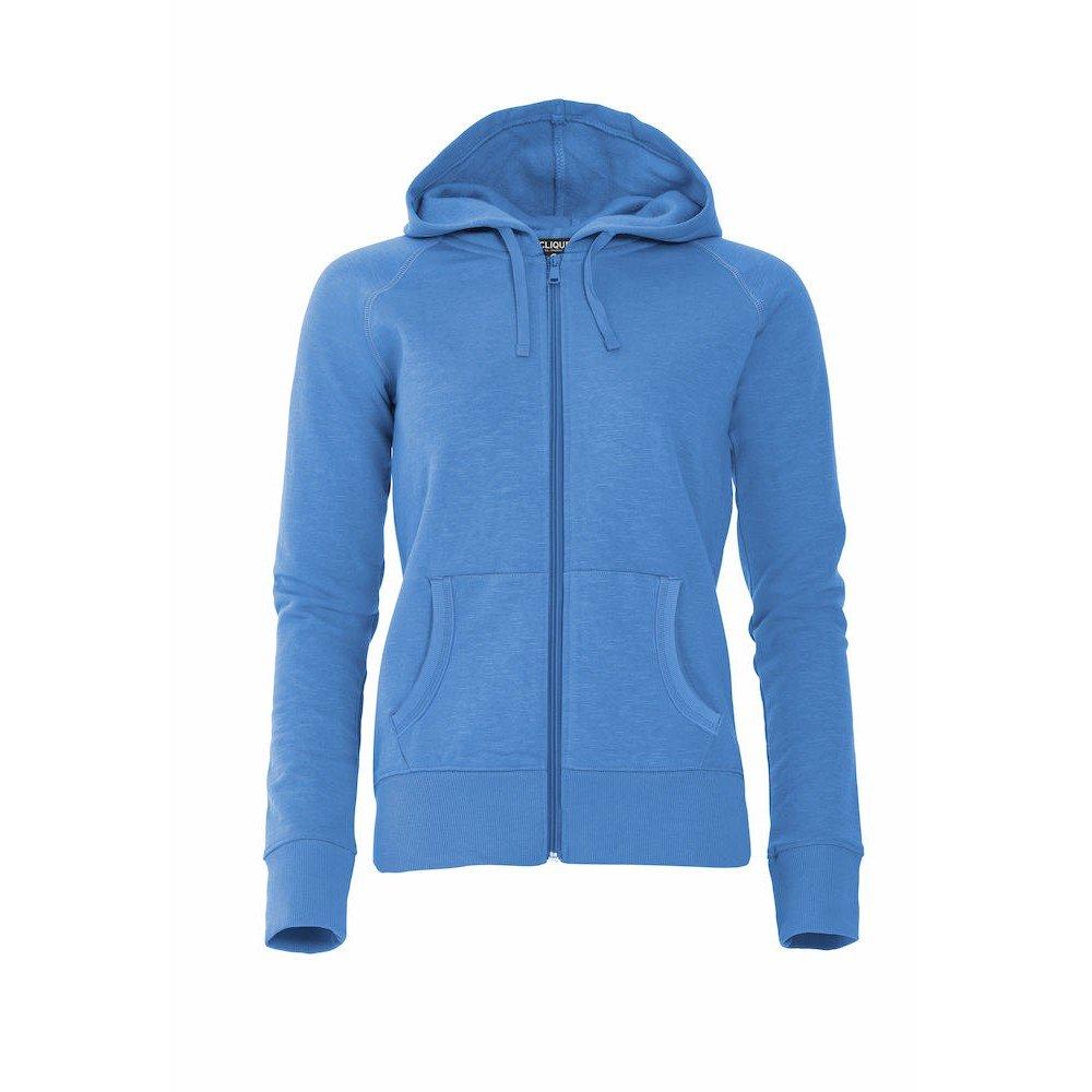 Loris Hoodie Mit Durchgehendem Reißverschluss Damen Blau M von Clique