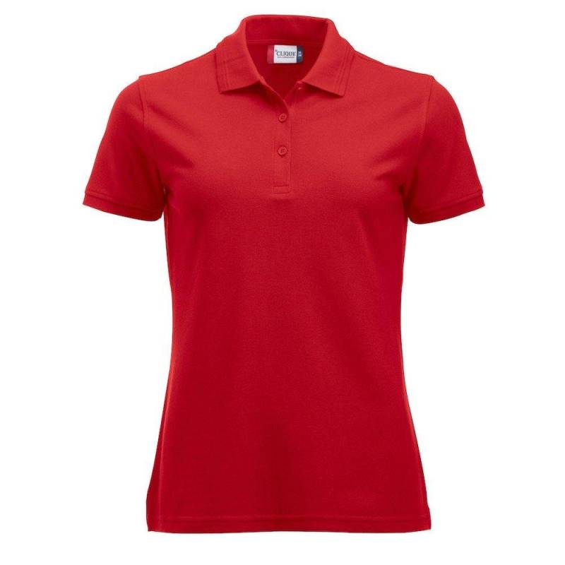 Clique - Manhattan Poloshirt, für Damen, Rot Bunt, Größe L von Clique