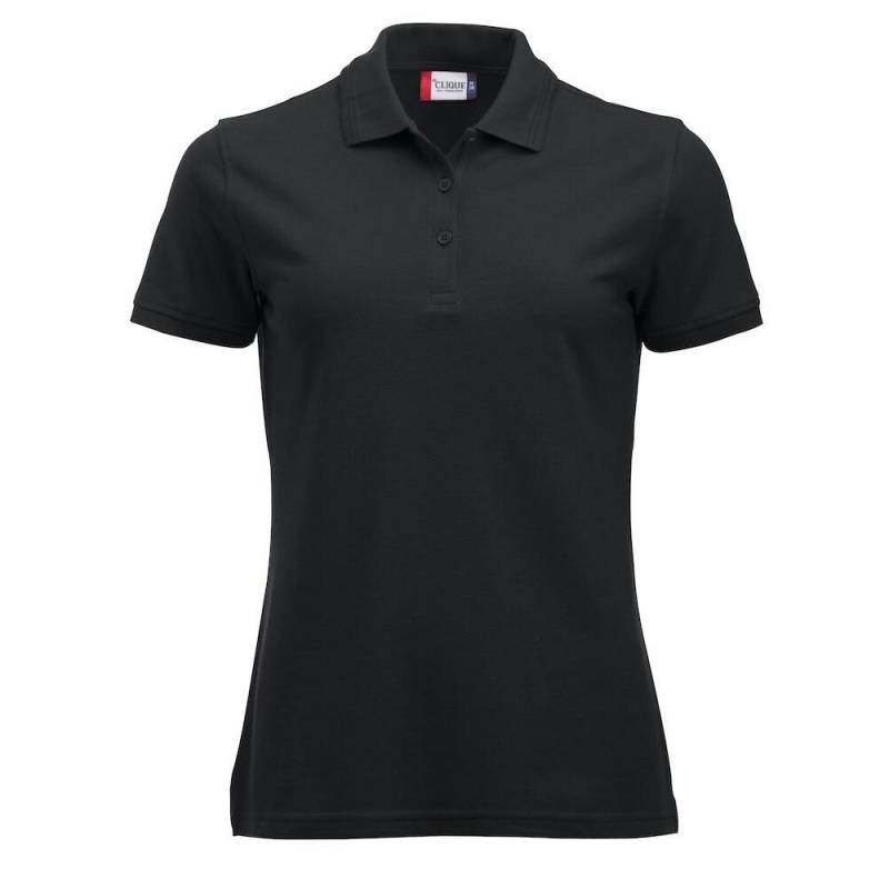 Manhattan Poloshirt Damen Schwarz S von Clique