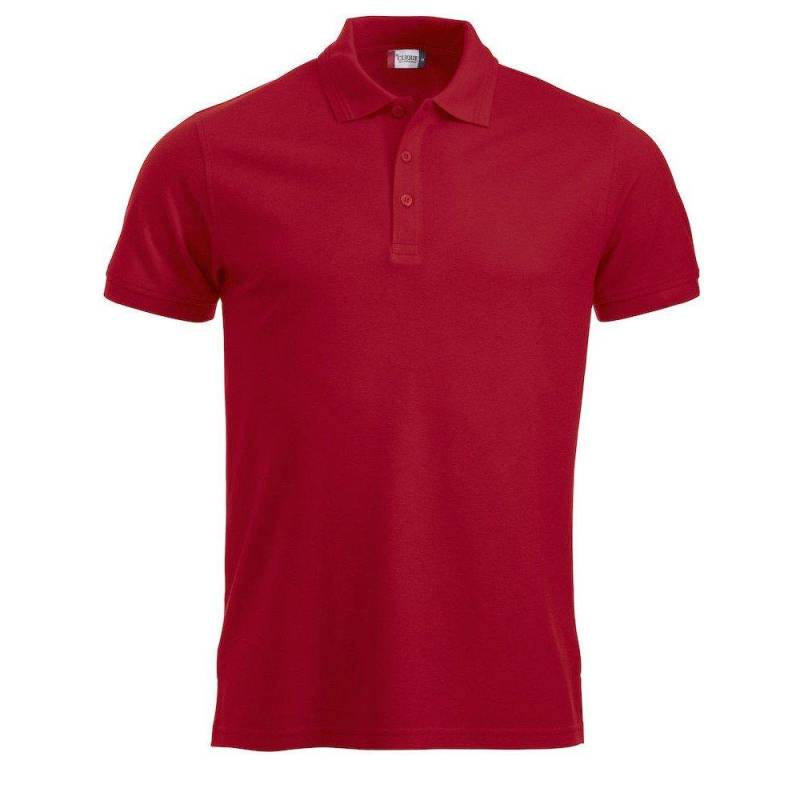 Manhattan Poloshirt Herren Rot Bunt L von Clique