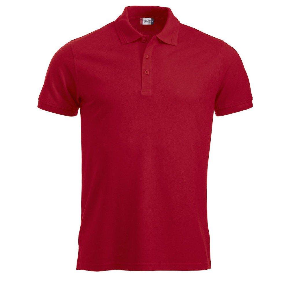 Manhattan Poloshirt Herren Rot Bunt S von Clique