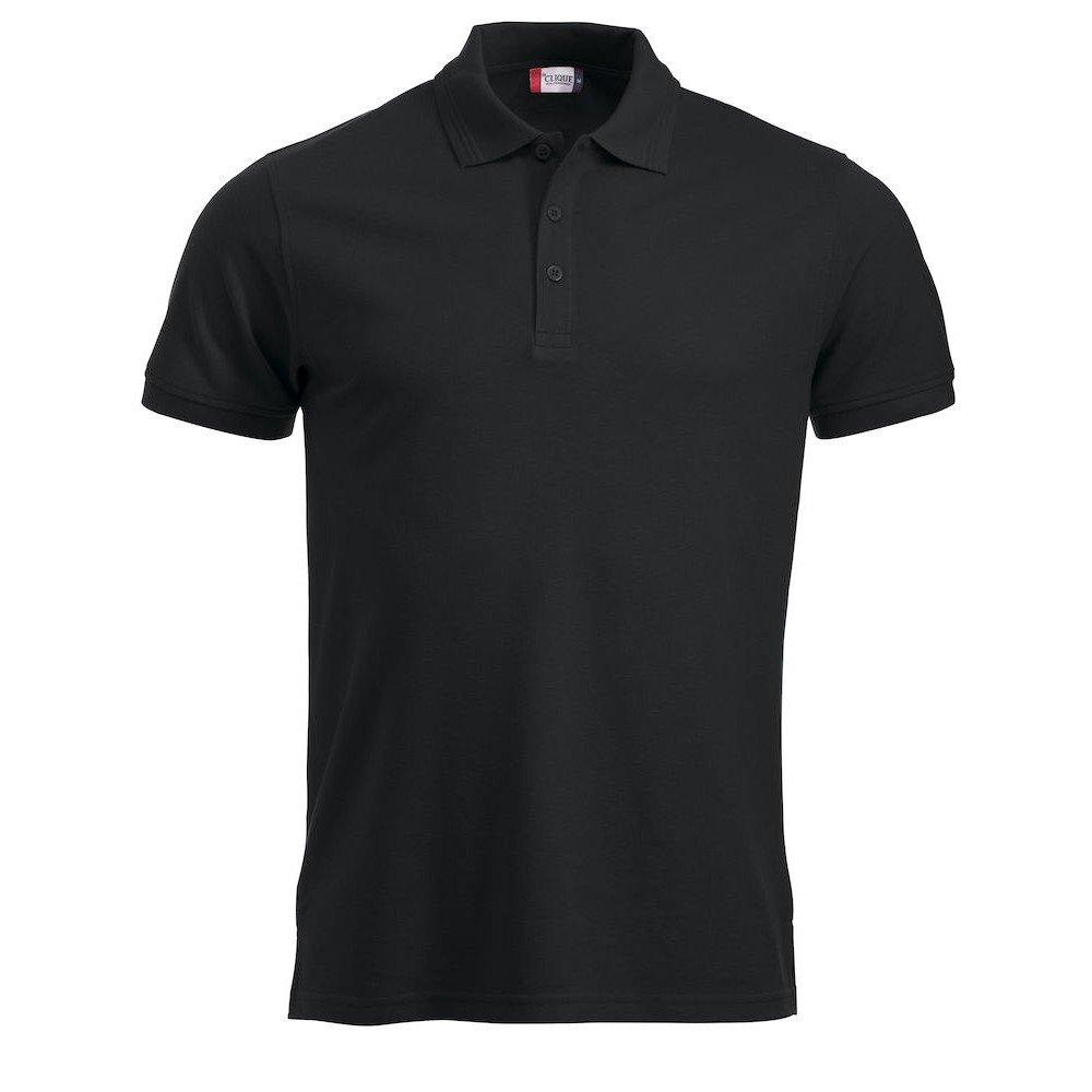 Manhattan Poloshirt Herren Schwarz L von Clique