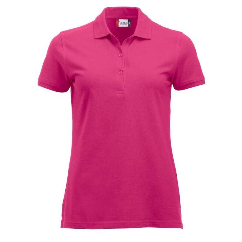 Marion Poloshirt Damen Dunkelrosa L von Clique