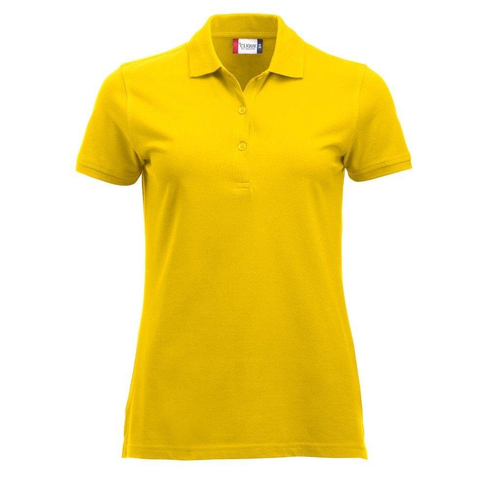 Marion Poloshirt Damen Gelb Bunt L von Clique