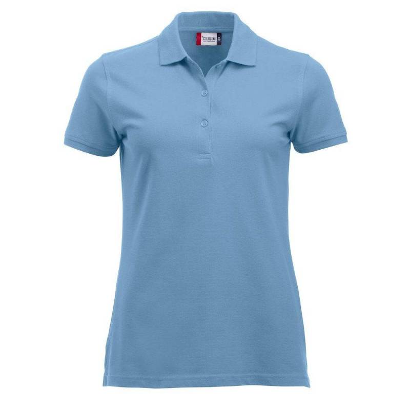 Marion Poloshirt Damen Hellblau L von Clique